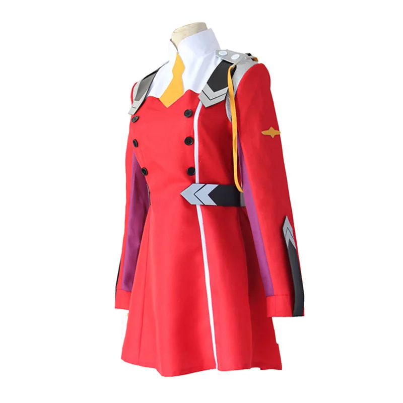 DARLING 02 Zero Two Cosplay Costume DARLING in the FRANXX Anime Cosplay DFXX Women Costume(Dress+ Headwear+Socks