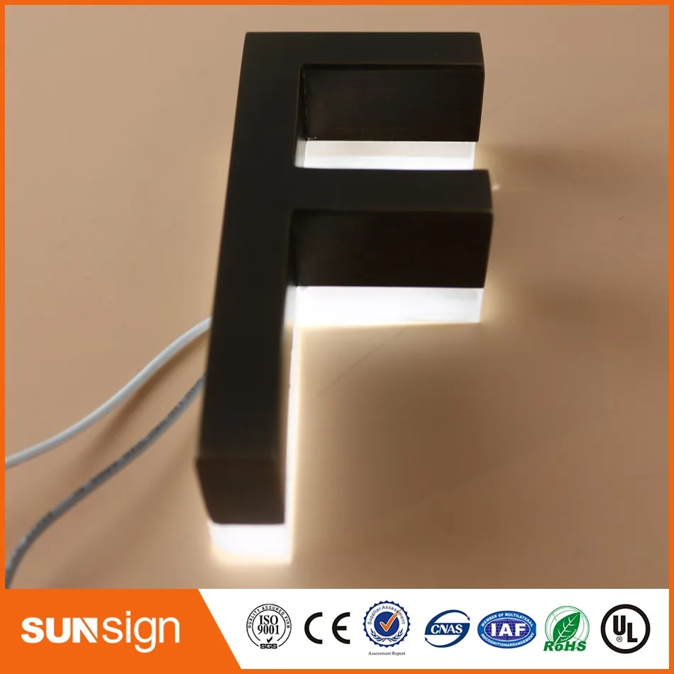 

Customized Outdoor archaize stainless steel led backlit logo sign