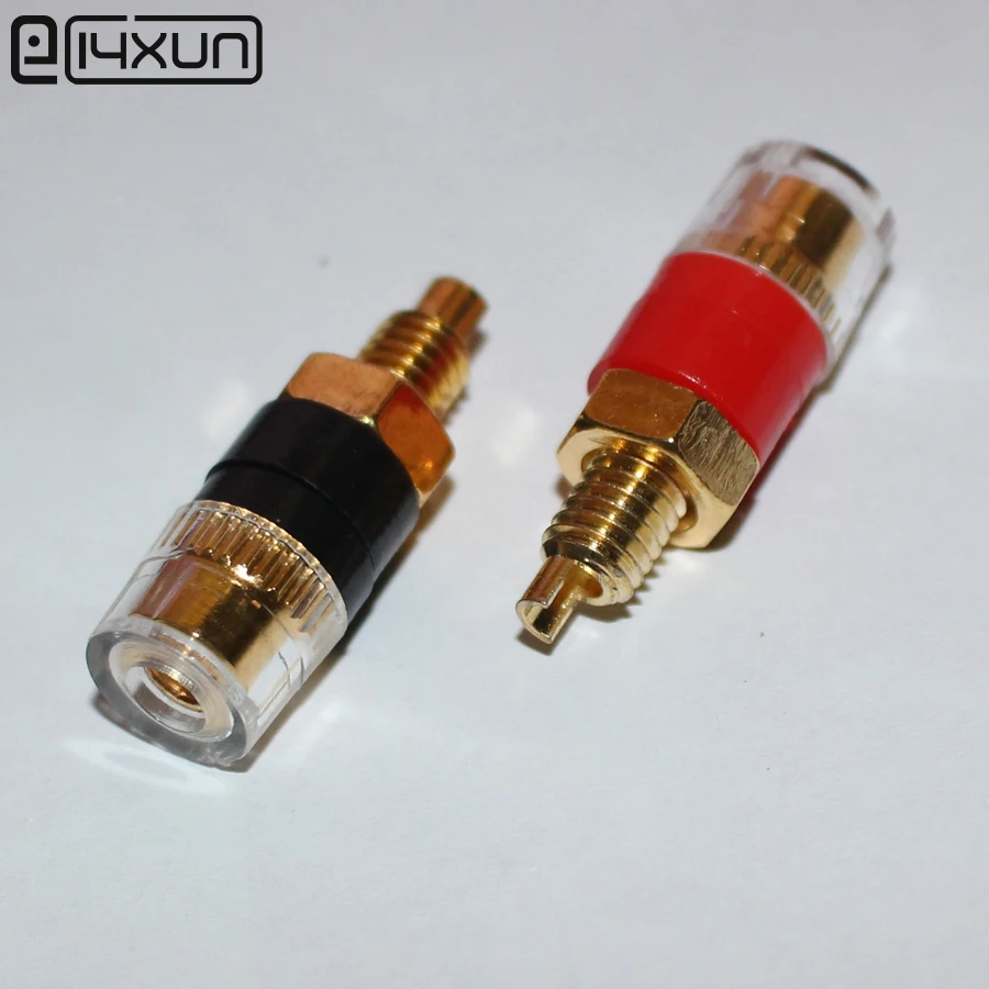 스피커 앰프 터미널 4mm 잭 용 1pcs 레드 + 1pcs 블랙 황동 바인딩 포스트 바나나 플러그