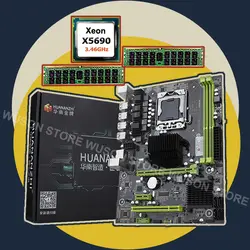 Новый X58 материнской HUANAN Чжи скидка X58 Pro LGA1366 материнской платы с Процессор Intel Xeon X5690 Оперативная память (2*16G) 32G DDR3 ECC REG