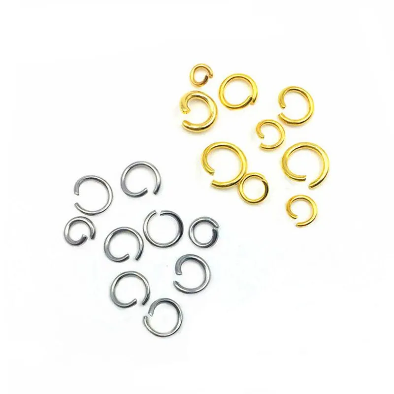 

100pcs 3mm 4mm 5 6mm Stainless Steel Jump Rings Single Loops Open Split Rings Connector For Jewelry Making Bracelet DIY Findings