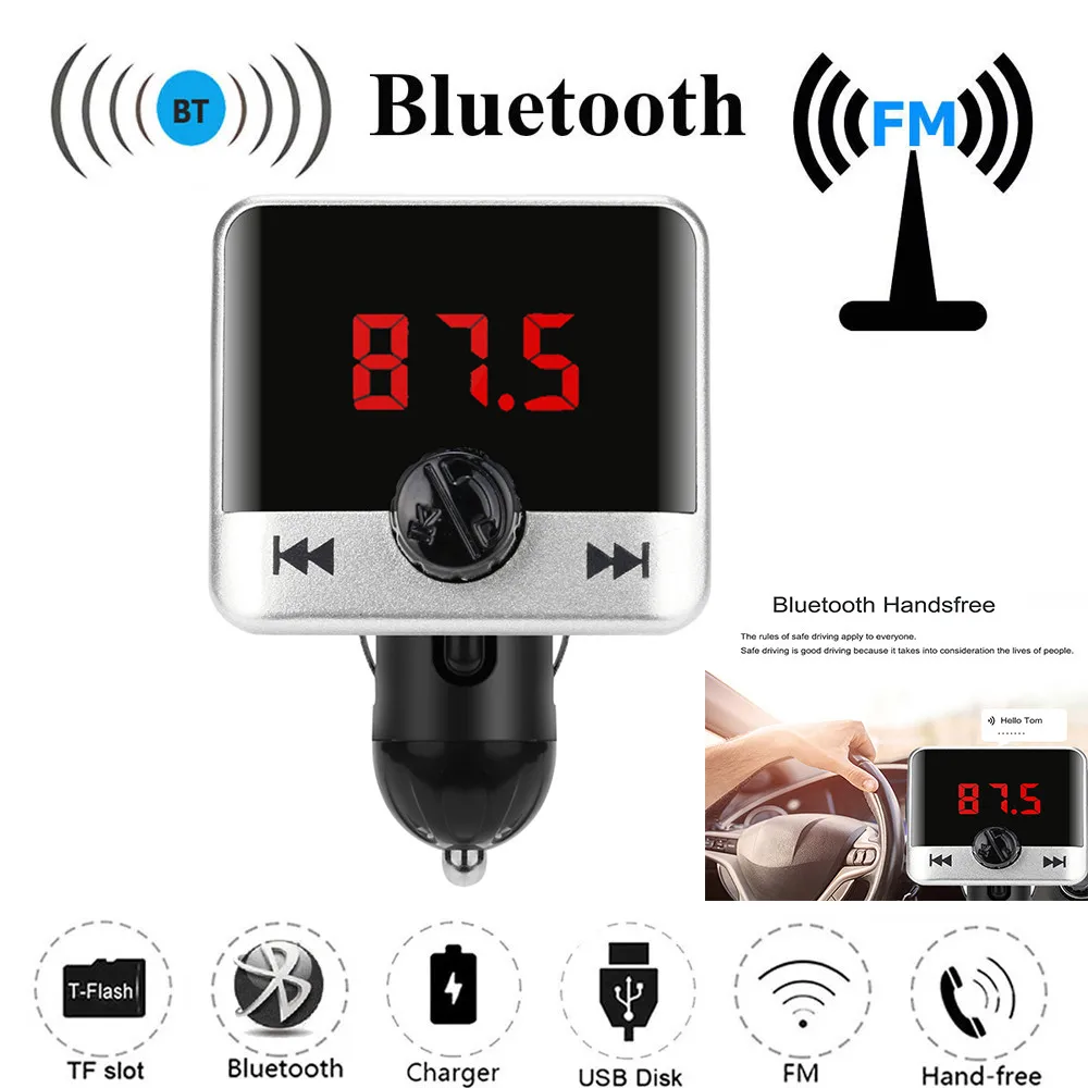 BT20 FM Transmitter Hands Free Wireless Bluetooth AUX Modulator Car Kit MP3 Player SD USB TF LCD Car Accessories Audio Music