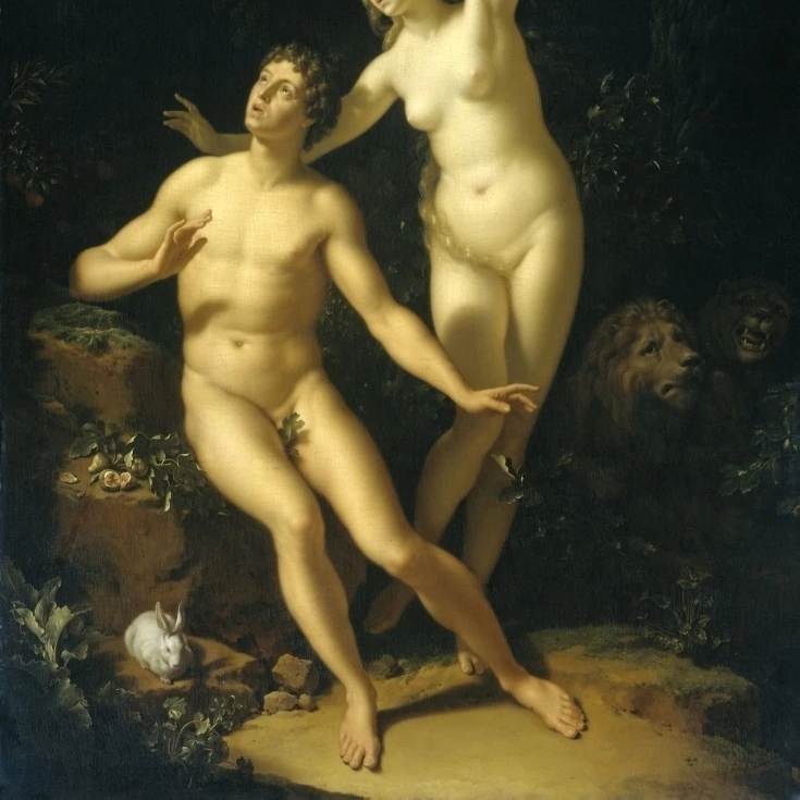 God Holds Adam And Eve Responsible Poster Print (18 x 24)