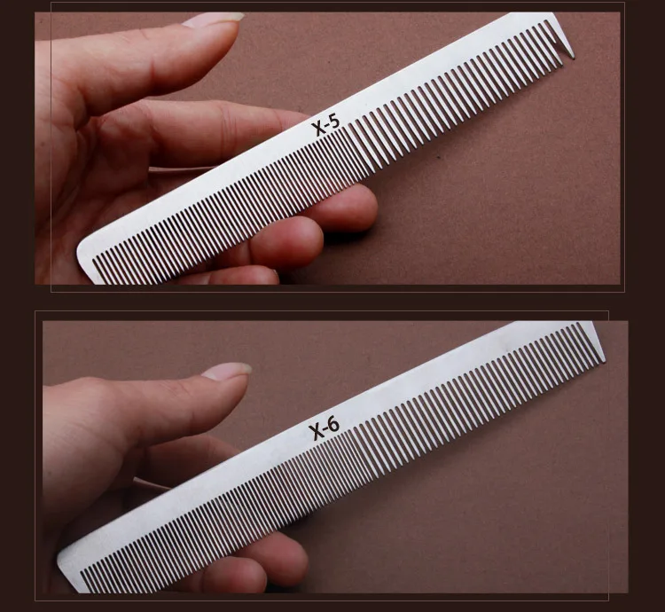 hamer gewelddadig specificatie Haar salons ultra dunne roestvrij stalen kam snijden kam anti statische stalen  kam|comb cut|stainless steel combsteel comb - AliExpress