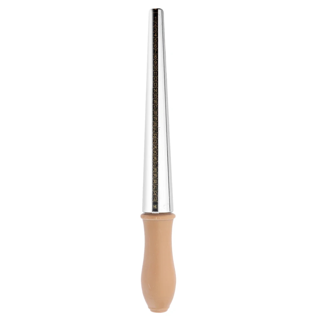 Ring Mandrel Sizer Measuring Stick Metal with Ring Sizer Guage Measuring Stick Jewelry Tools