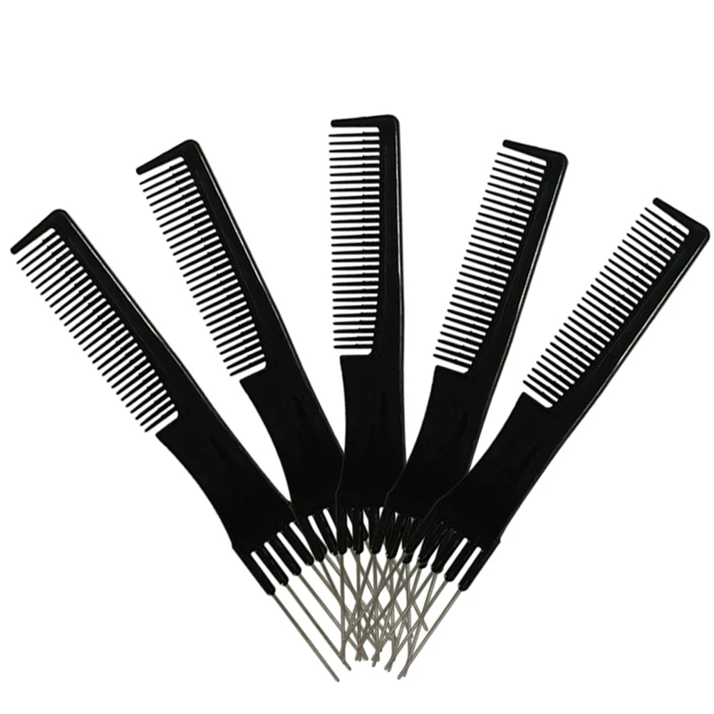 

5pcs Steel Needle Fork Comb 2 in 1 Premium Hairdressing Professional Styling Tool Hair Comb Hair Insert Needle Comb