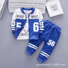 2017 enfants vêtements ensemble de garçons de sport 3 pcs ensembles de bande dessinée Lettre garçons vêtements costume