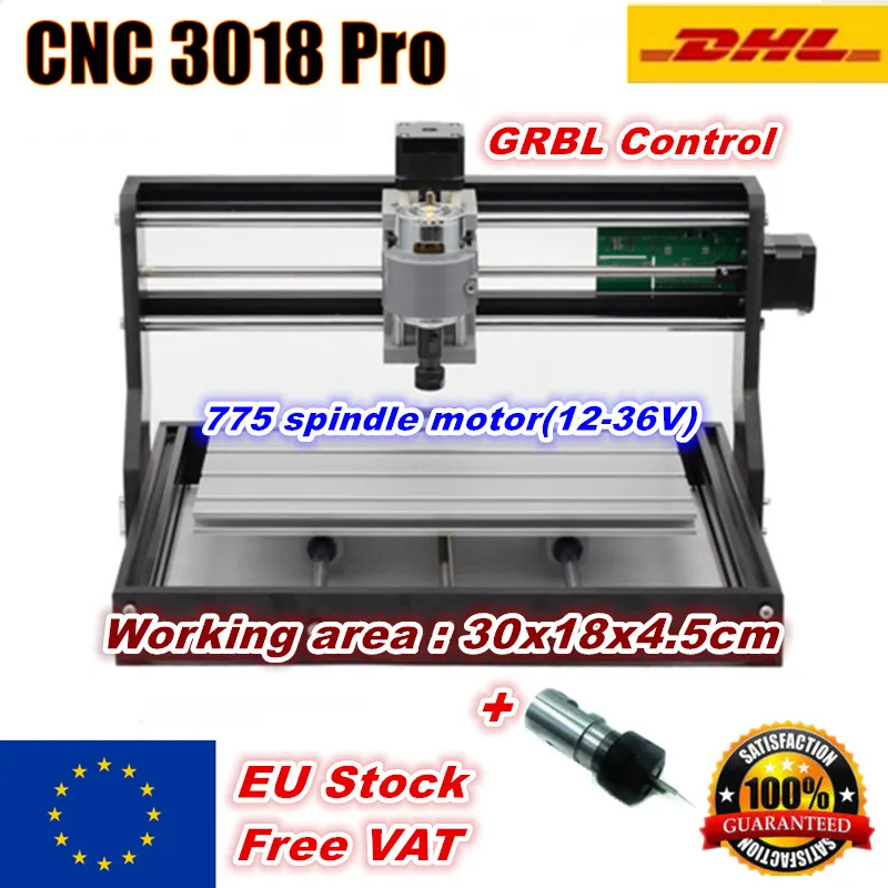 

[EU Stock/Free VAT] 3-Axis 3018 Pro USB DIY Mini Machine GRBL Control PCB PVC Laser Engraving Milling Machine ER11 Wood Router
