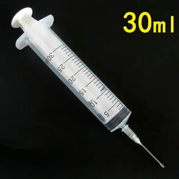 

50pcs/lot 30ml Disposable Plastic Liquid Dispenser Syringe Needle Industrial Glues
