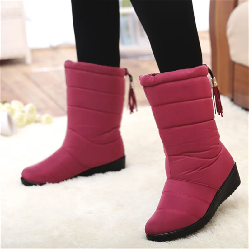 warm winter women boots fashion comfortable flat with ankle boots for women waterproof zip snow boots shoes woman boots