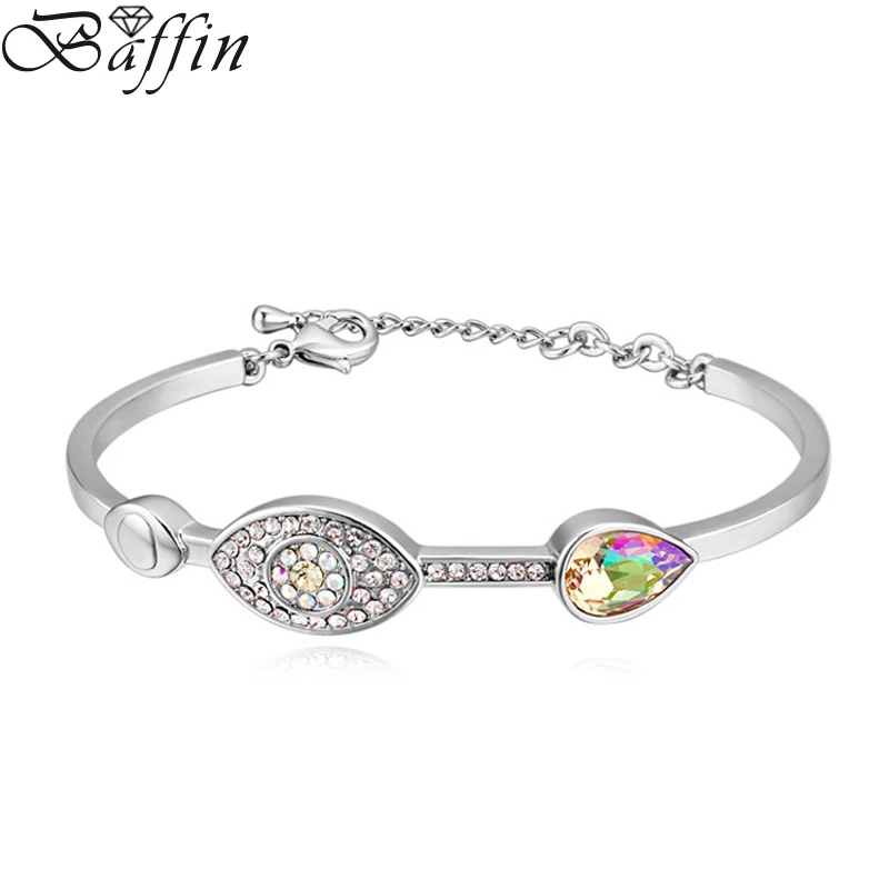

2017 New Fashion Rhodium Plated Wrap Bracelets Bangles Women Wedding Jewelry Gift Original Crystal From Swarovski