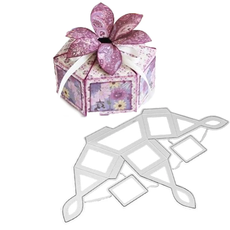 

3D Wedding Candy Gift Box Frame Metal Cutting Dies cut die decoration Scrapbooking Album Paper DIY Card Craft Embossing Die Cut