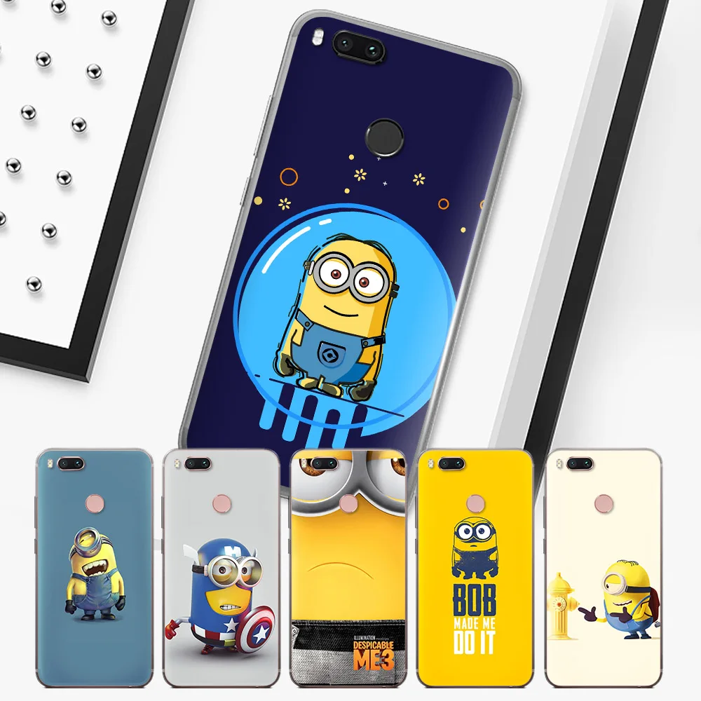 

New Arrivals Minions for Xiaomi Redmi Notcase Minions For Xiaomi Mi 8 Case Mi A1 6 cases for Redmi 4X 5A Note 4 4X 5 5A 5 Plus