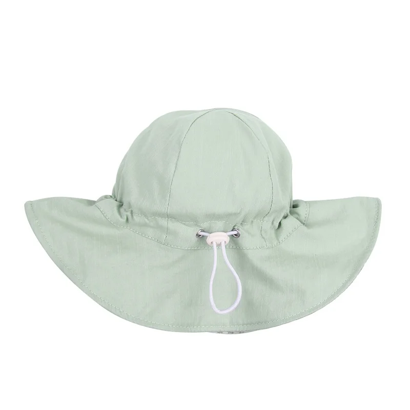 2019 Cotton Baby Bucket Hat For Girls Wide Brim Kids Sun Cap Adjustable 1-4Years Baby Boys Hat Spring Summer Baby Girls Clothing (46)