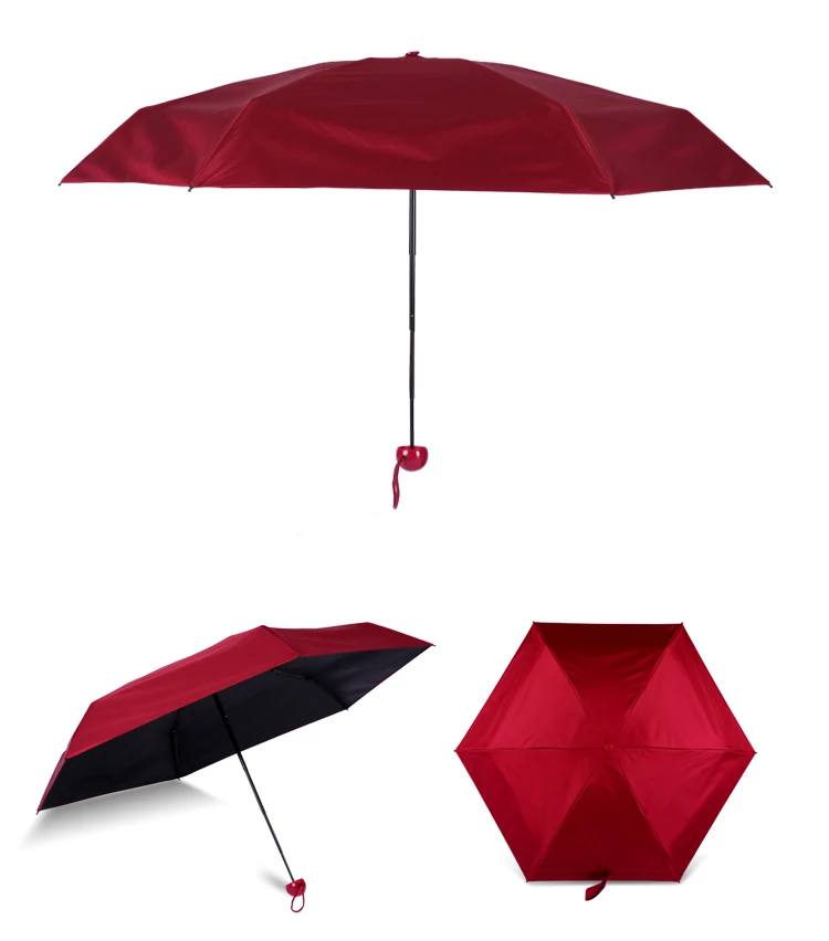 Модные женские мужские портативные мини-карманный зонт Анти-УФ ветрозащитные маленькие складные непромокаемые дорожные легкие Зонты