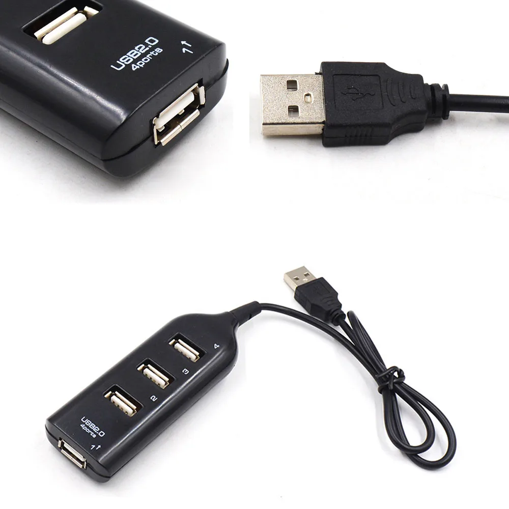 Простой Жесткие диски приемник данных Аксессуары для кабелей USB компьютера 2,0 концентратор 4-Порты и разъёмы разветвитель Hi-Скорость адаптер мини кабели для передачи данных