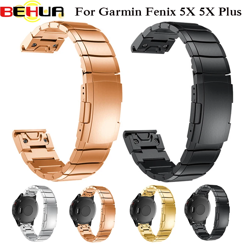 

Stainless Steel Quick release Replacement Easy Fit Band Strap For Garmin Fenix 5X GPS Fenix 3 3 HR Smart Watch Straps Wristband