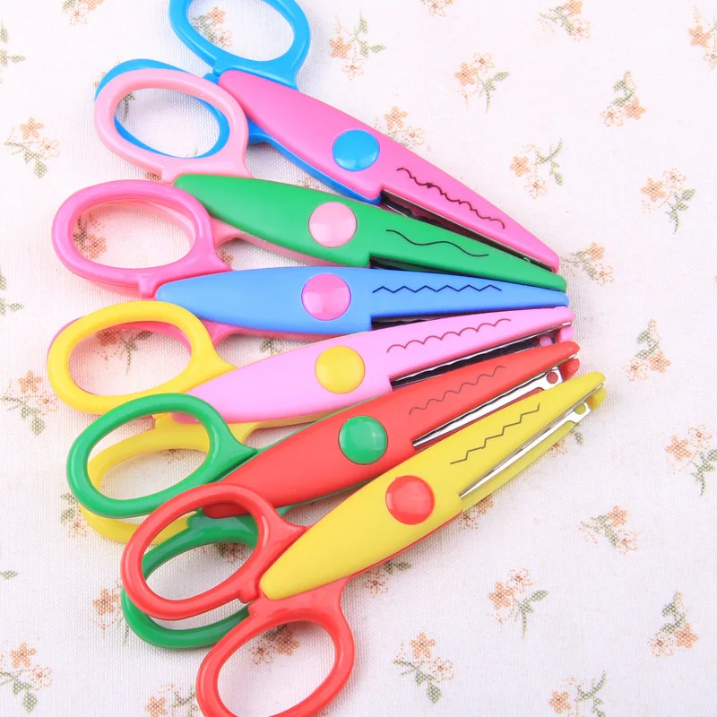 Декоративные ремесло границы Scissor фигурный край Школа Ножницы DIY для скрапбукинг ручной работы дети Работа карты безопасный