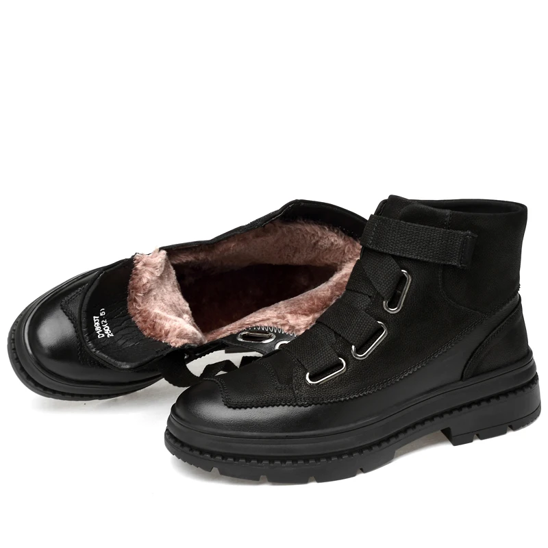 Очень теплые зимние мужские ботинки; Зимние ботильоны из натуральной кожи; Мужская зимняя обувь ручной работы с Плюшевым Мехом; zapatos hombre; Прямая поставка