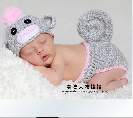 Cute Baby Infant Hand Knitted Costume Photo Photography Prop