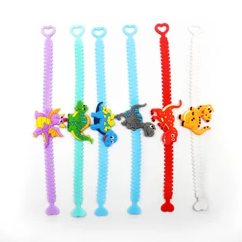 

2019 Hot 6 Pcs Dinosaur Bracelet Rubber Ornaments Party Decorations Supplies Bracelet Adjustment Wristband
