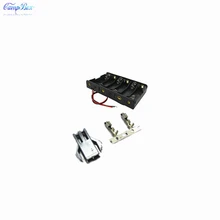 50Pcs 6xAA Battery Case Holder Socket Wire Junction Boxes With 15cm Wires, SM2.54 Header and Crimps