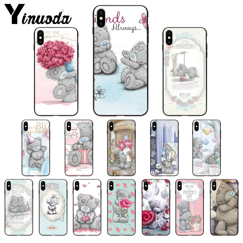 Yinuoda me to you bear Tatty Teddy TPU мягкий черный чехол для телефона Apple iPhone 8 7 6 6S Plus X XS MAX 5 |