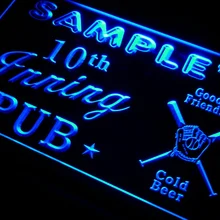 Po-tm для персонализированного названия Бейсбольного Иннинга неоновый знак медведя с переключателем вкл/выкл 7 цветов 4 размера