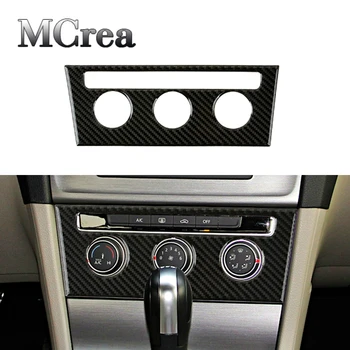

MCrea 3D Stickers Carbon Fiber Consle AC Switch LHD Car Styling For Volkswagen VW Golf 7 GTI R GTE GTD MK7 2017-2013 Accessories