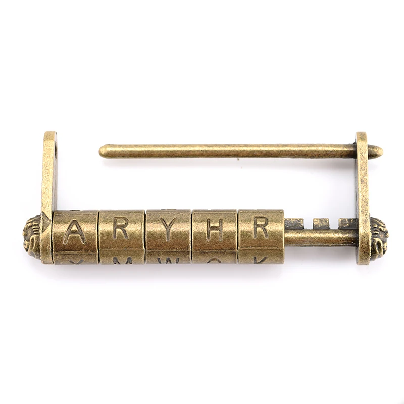 NAIERDI-Antique Bronze Password Lock, Zinc Alloy, Retro