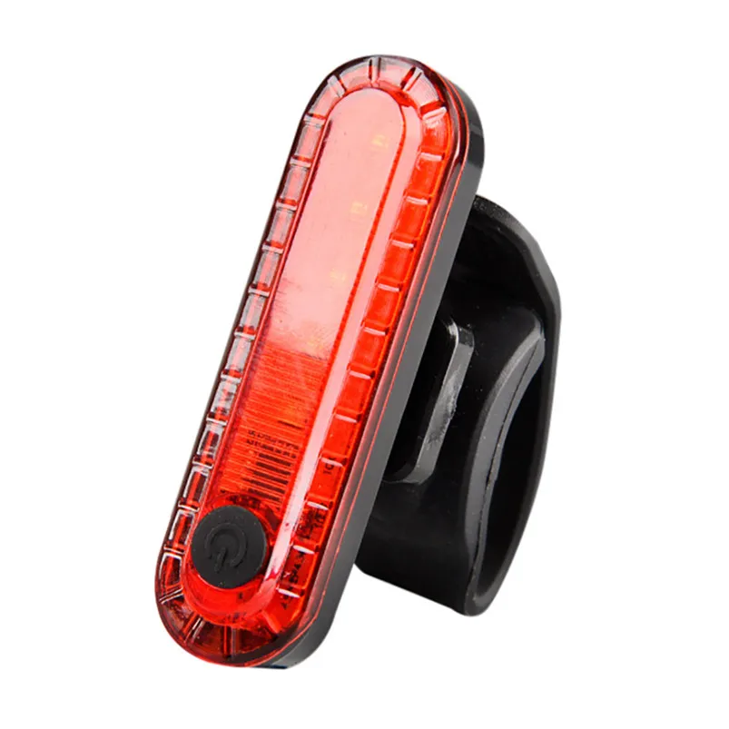 Bike Bicycle Cycling USB Rechargeable Warning Light Front Rear LED Tail Lamp SPD