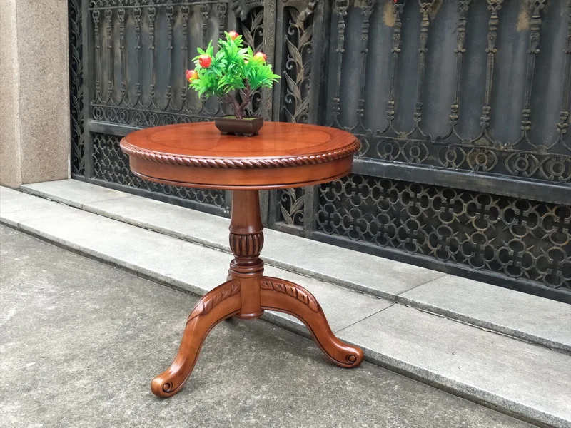 Hot Antique European luxury carved coffee table 100% wood tea table European wood table living room fruniture hotel salon table