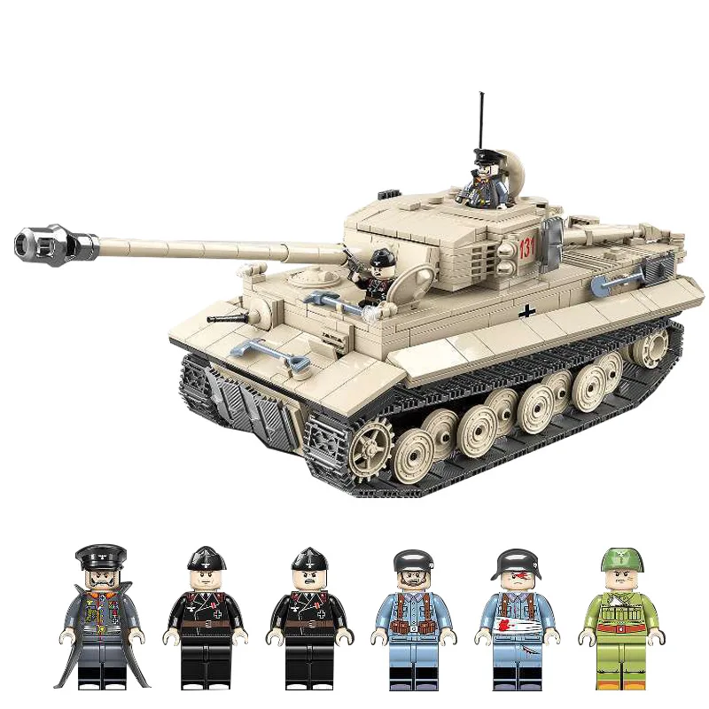 1018 Шт Военный танк WW2 строительные блоки, совместимые танк тигр 131 кирпичи истребитель игрушечное оружие для мальчиков подарок