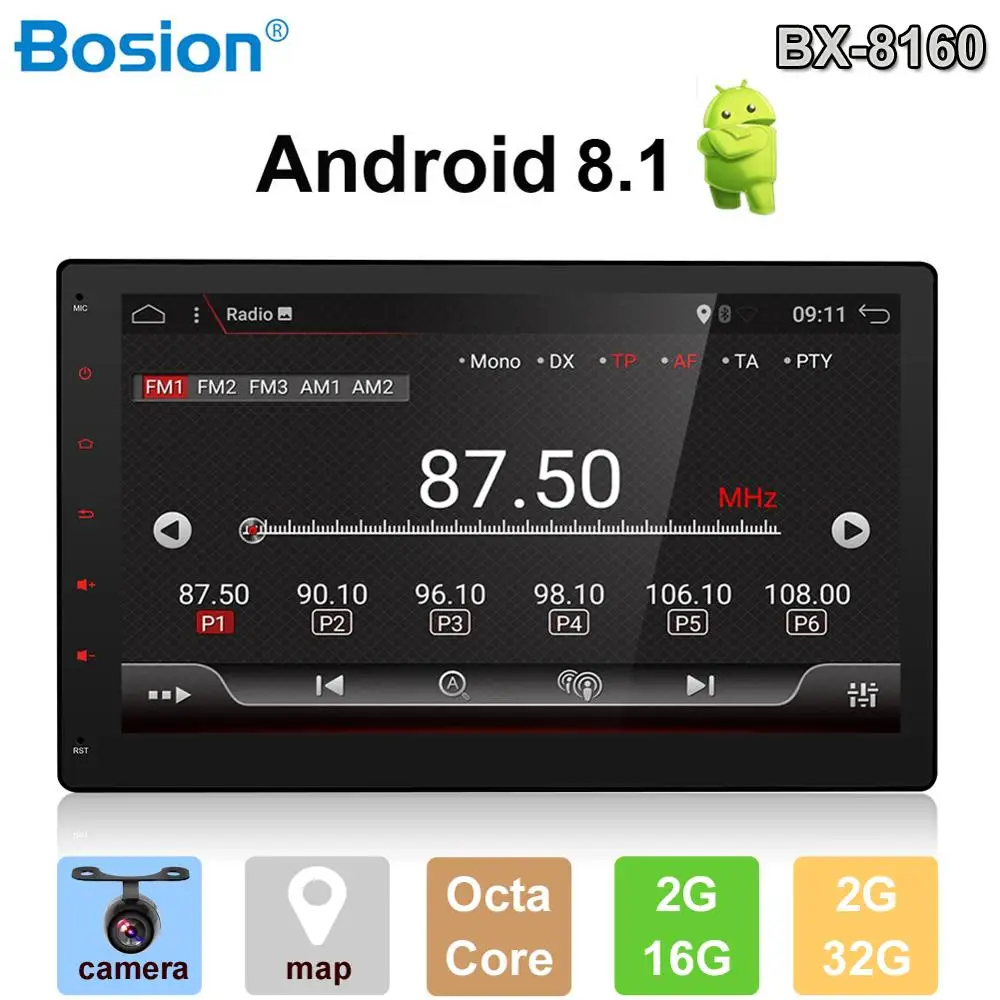 

Bosion Car Radio Multimedia Android 8.1 Octa/Eight Core for universal car dvd audio stereo player gps Navigation wifi RDS 2din