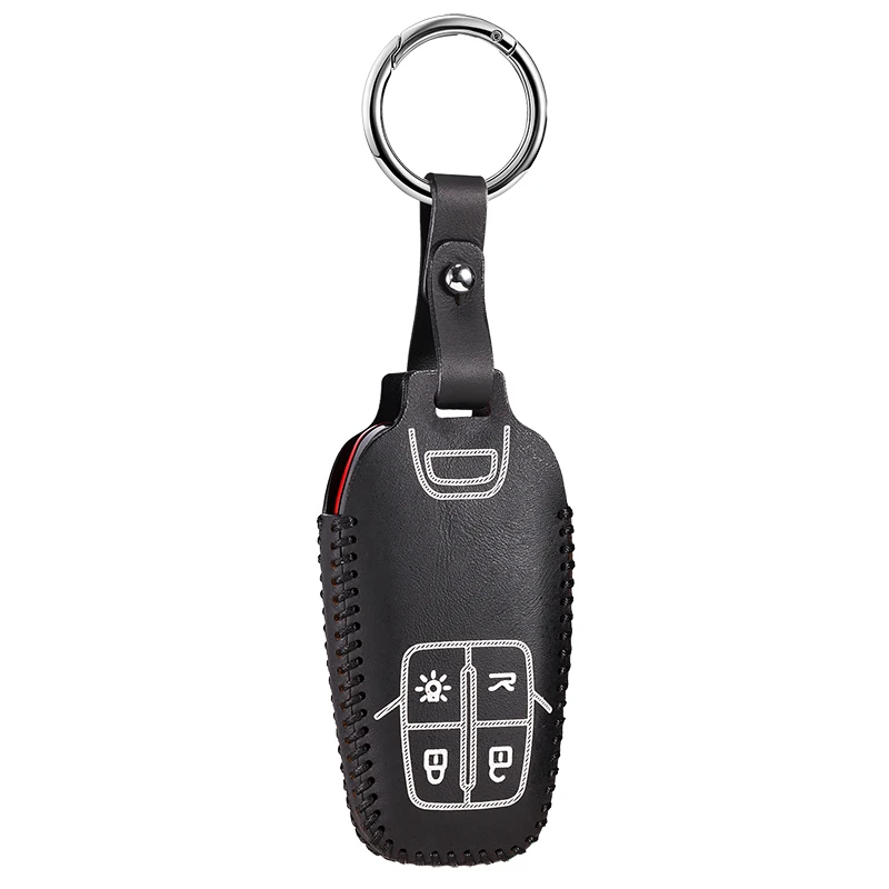 Luckesy кожаный чехол для ключей Ferrari 488 автомобильный Футляр для ключей новая горячая распродажа key2y - Название цвета: bk