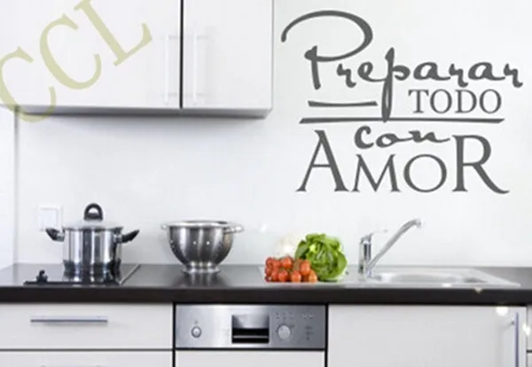 Us 3 68 28 Off Free Shipping Spanish Wall Art Quote Stickers For Espanol Kitchen Laundry Room Decor Spanish Wall Decal Home Decoration In Wall