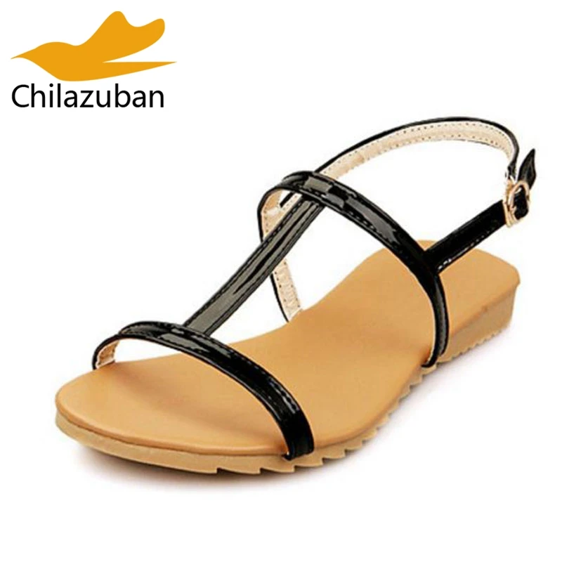 Chilazuban Size 34 43 Chic Women Summer Beach Shoes Women Ankle Strap