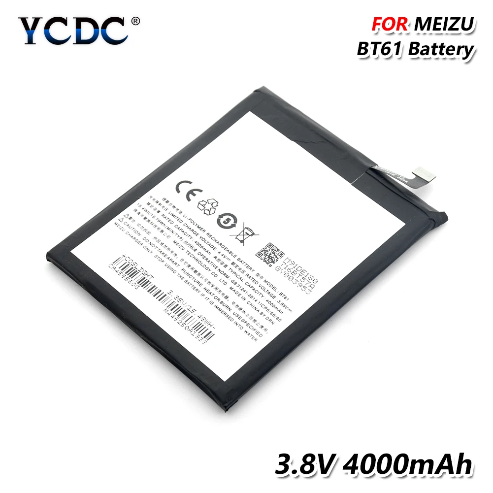 

3.85v 4000mah bt61 replacement phone battery bt-61 bt 61 for meizu m3 note mobile phone lithium battery rechargeable