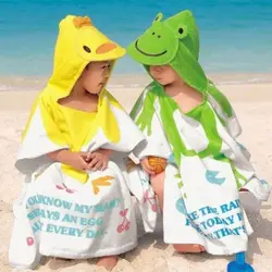 Удобные детское полотенце с капюшоном милые Животные детское одеяло, Дети Халат с капюшоном одежда для малышей Ванна Полотенца для