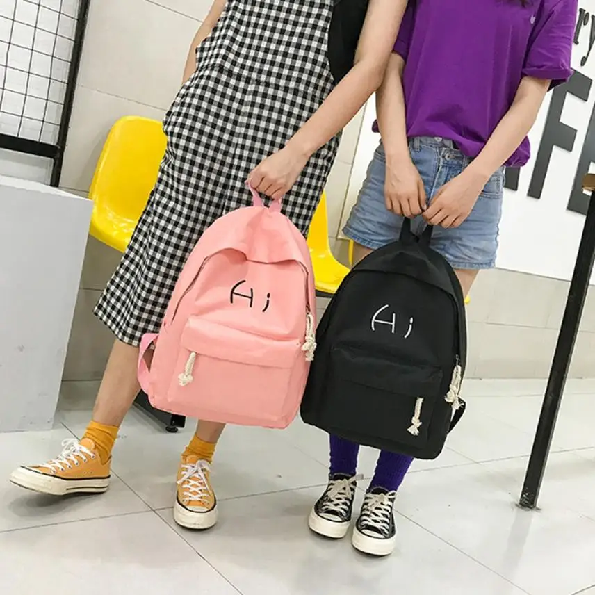 

Fishsunday Unisex Canvas Letter Backpack Outdoor Travel Backpack Student Bag City Jogging Bags 0801