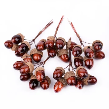 

6Pcs New Artificial Flower Pine Nut Cone Bouquet for Wedding Christmas Decoration DIY Handmade Wreath Gift Scrapbook Accessories