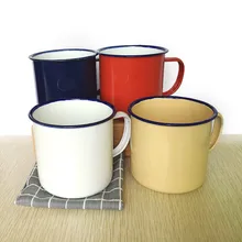 Tasses à café, à thé nostalgiques, Vintage, créatives, amoureux des verres à café, revêtement imprimé émail OA