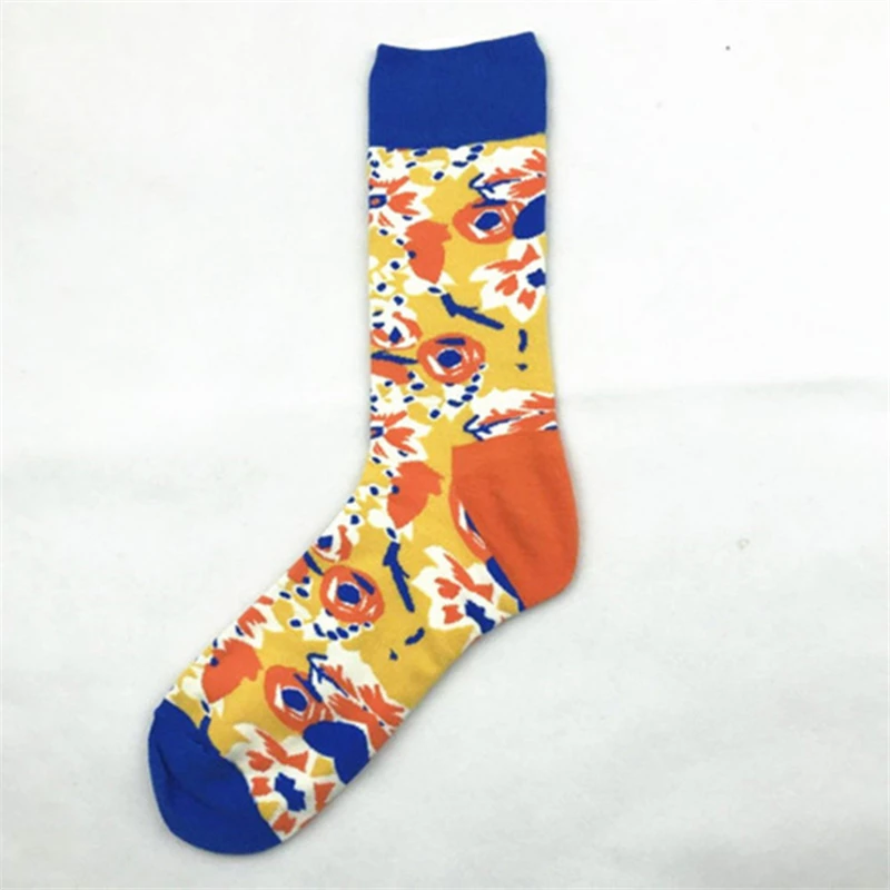 Moda Socmark, весна, Новое поступление, счастливые мужские носки, смешной цвет, уличная одежда, хип-хоп, геометрический узор, дизайнерские носки, подарок для мужчин