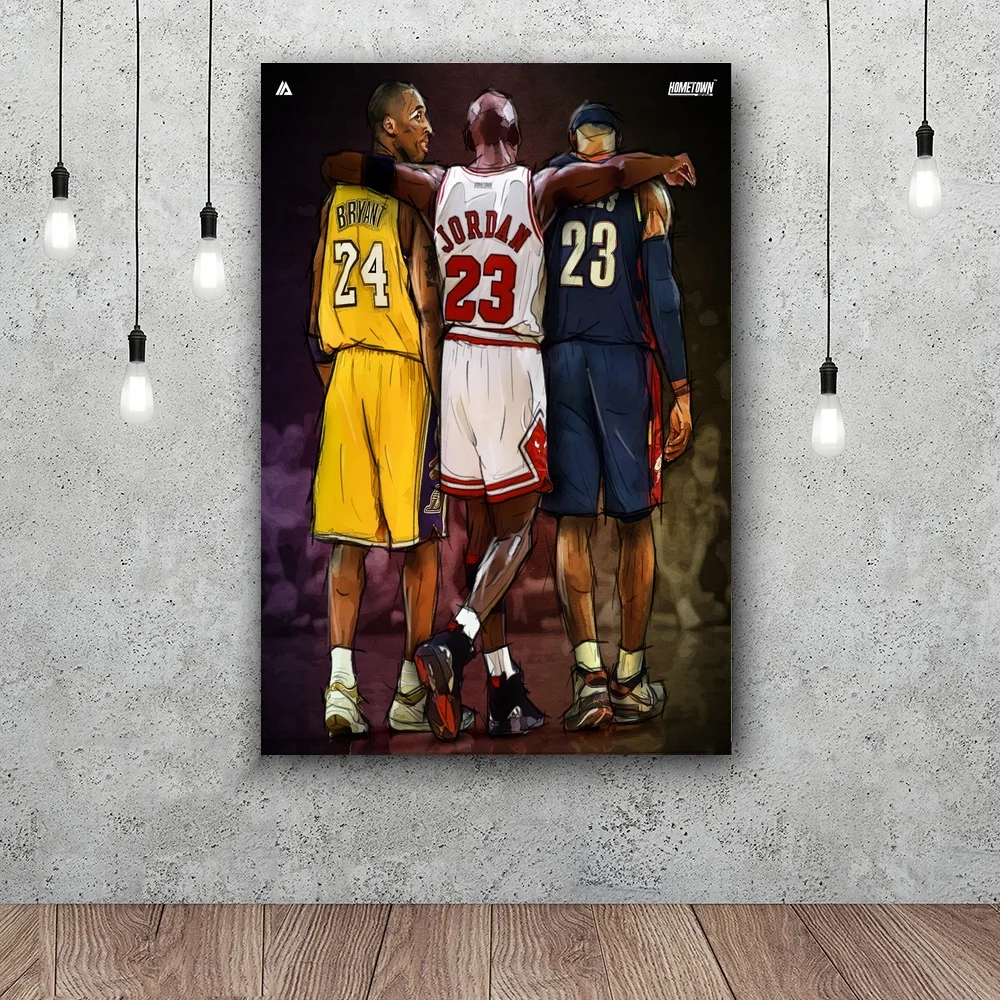 

Jordan Kobe Bryant LeBron James Wall Art Paint Wall Decor Canvas Prints Canvas Art Poster Oil Paintings For Living Room No Frame