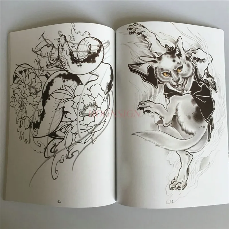 Venda Tatuagem Livro Tatoo Pintura Álbum Atlas Novos Livros Tigre Phoenix Pavão Águia Flor Braço Cobra Bordado Desenho 3 Estêncil p tatuagem