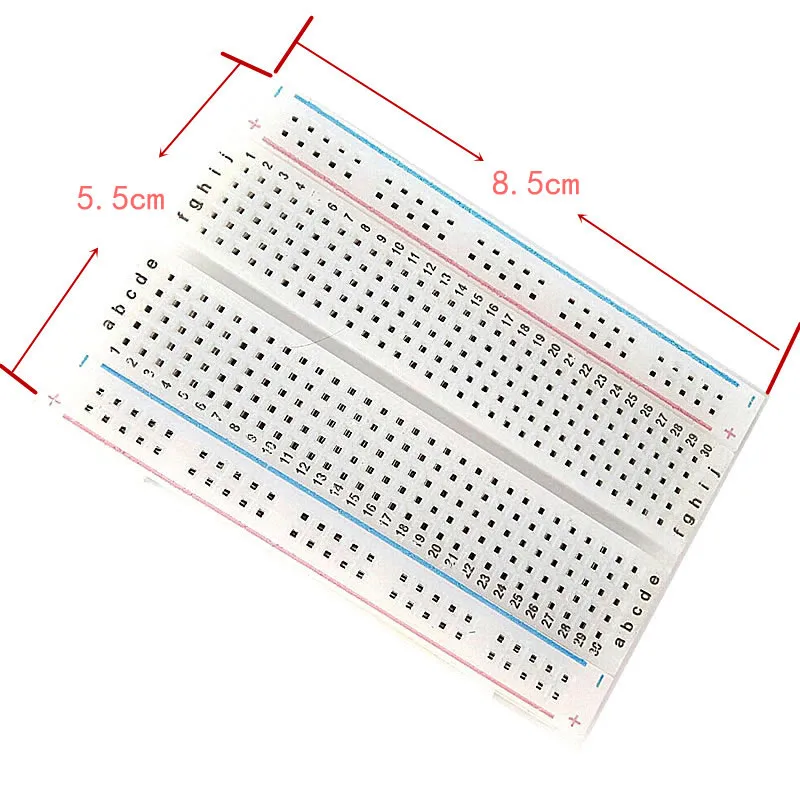 Макетная плата 400 точек без пайки proto board 400 comtacts прозрачная печатная плата