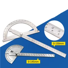 Транспортир Угол линейки Калибр нержавеющая сталь угол Калибр квадратный 180 градусов полукруг 14 см/15 см деревообрабатывающий квадратный