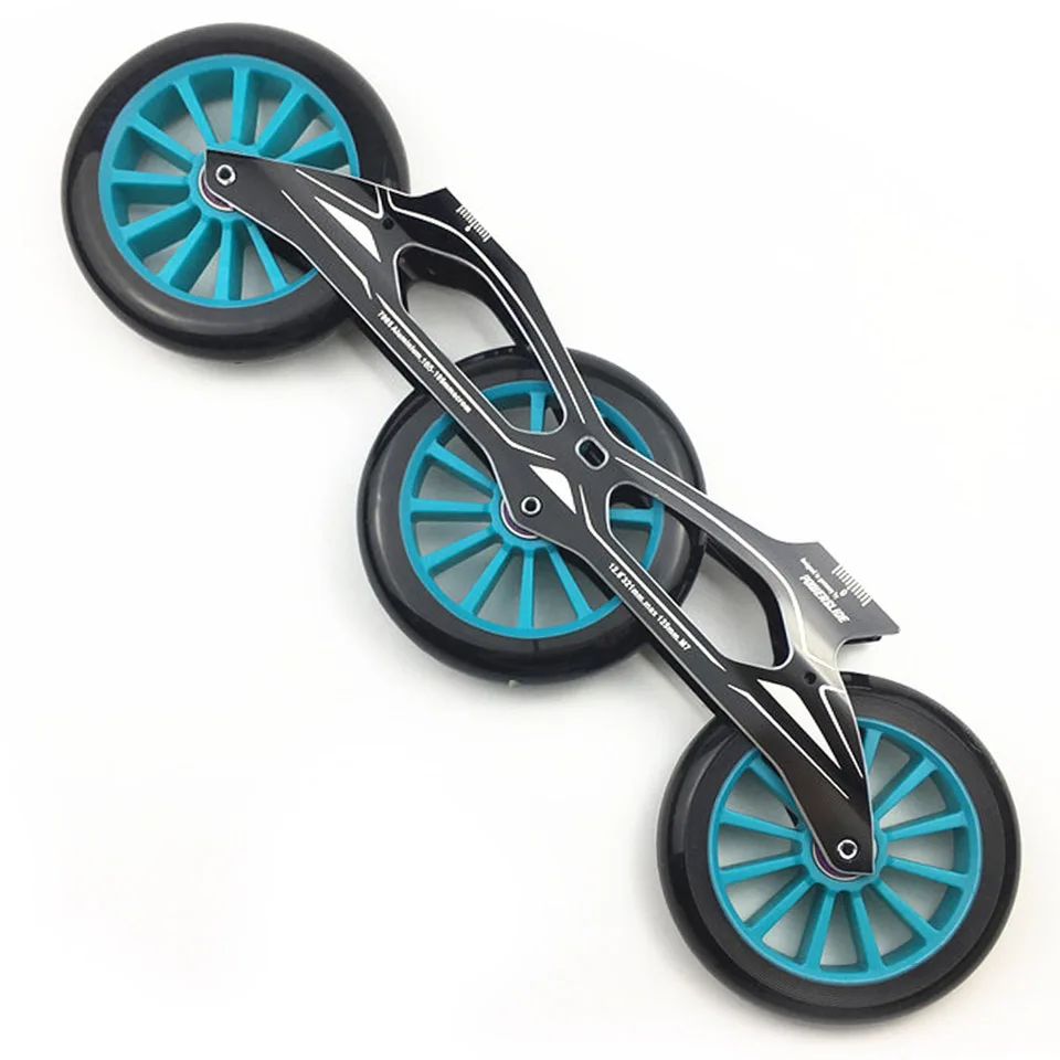 

321mm Frame & 3 * 125 mm 85A Powerslide Wheels & Bearings for Inline Speed Skating Skates Base for Adult Kids Men Skates DJ69