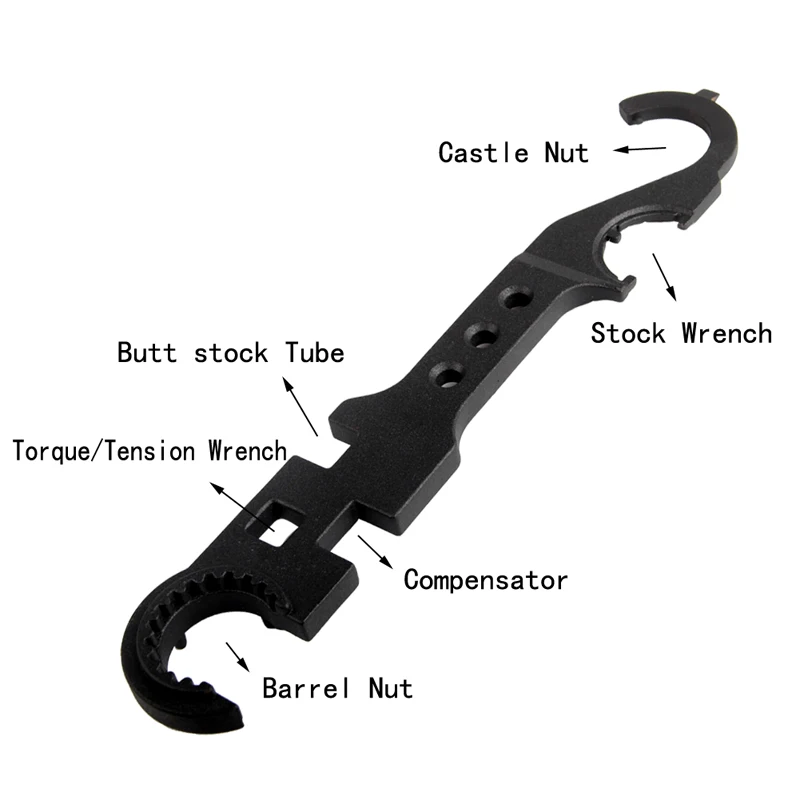 

AR15 M16 Serie Combo Rifle Wrench Multi Tool Heavy Duty Gun Smithing Rifle for Ourdoor Hunting Airsoft RL37-0036