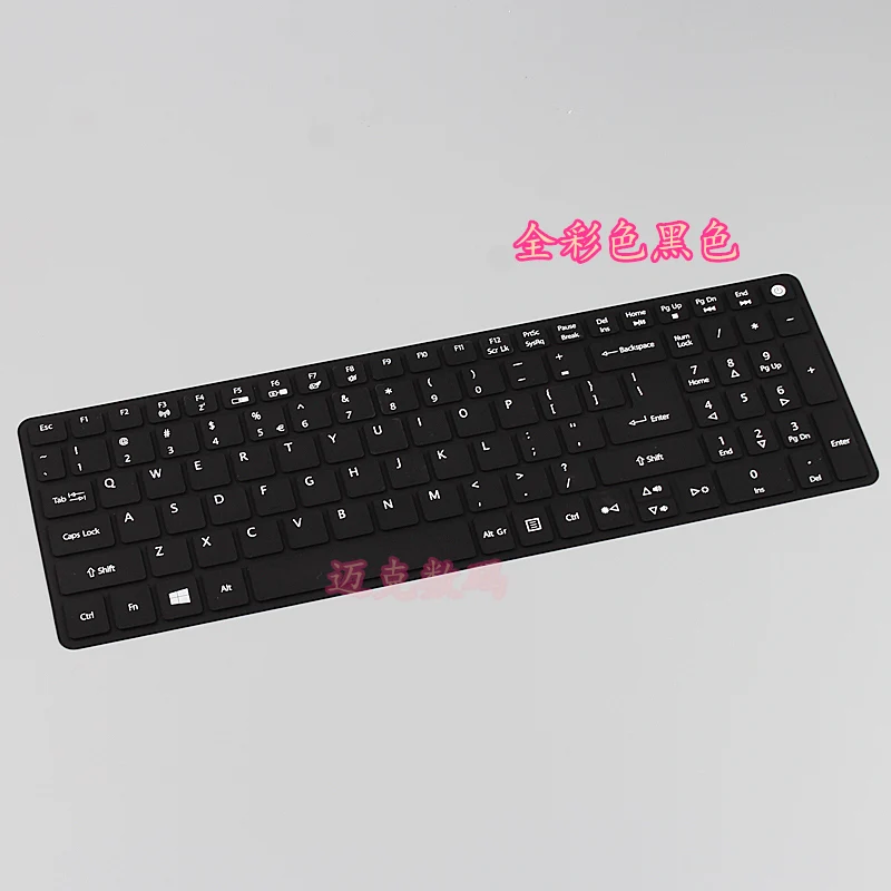 Силиконовая клавиатура защитная пленка для acer Aspire E5-573G E15 F5-572G E5-552G T5000 - Цвет: allblack